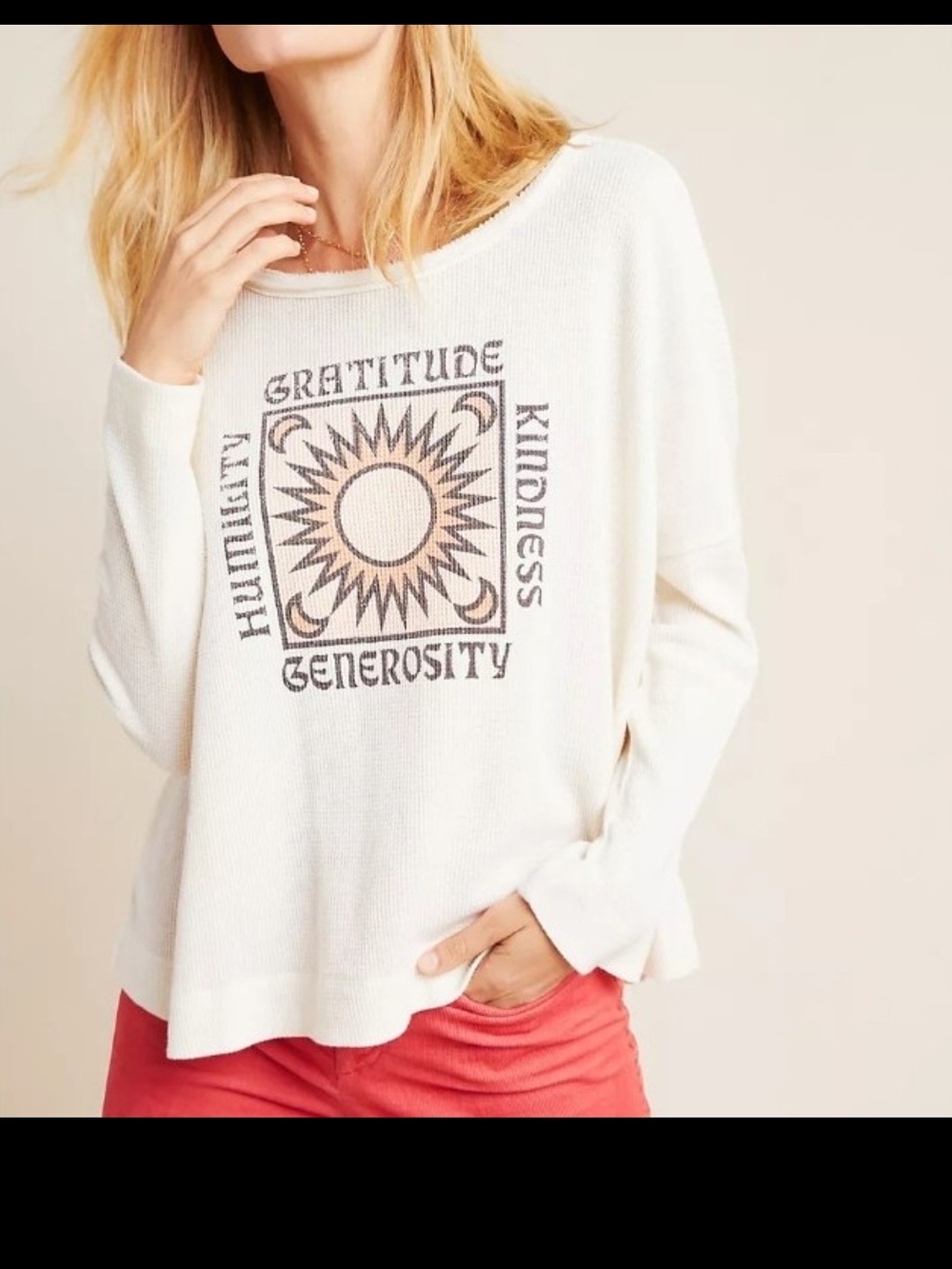 Anthropologie Gratitude Graphic Tee